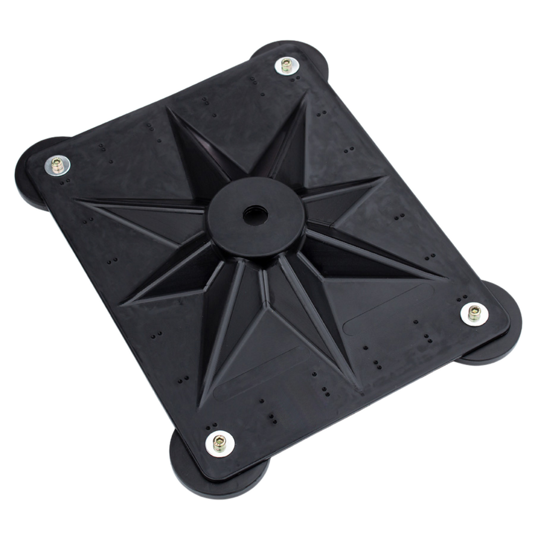 Top view of Vehicle Safety Flag (VSF) rubber feet, showcasing its grip design for stable and secure flag placement.